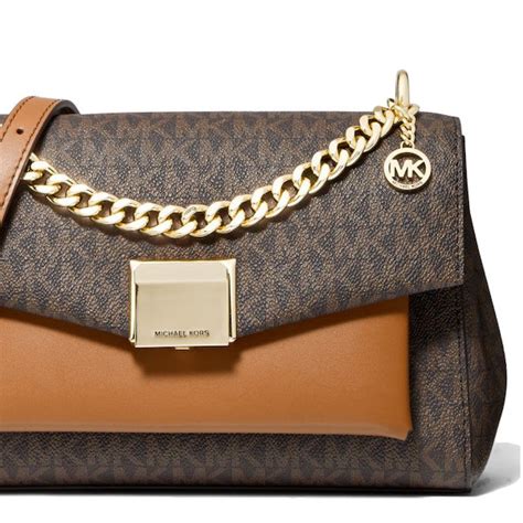 michael kors lita medium two-tone logo crossbody bag|Michael Kors lita crossbody bag.